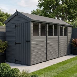 5x14 Apex Composite Shed (Single Door, With Windows)