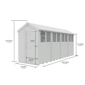 5 x 16 Apex Security Shed (Single Door)