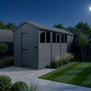 5x17 Apex Composite Shed (Single Door, With Windows)