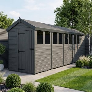 5x19 Apex Composite Shed (Single Door, With Windows)
