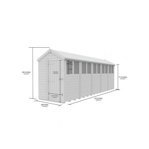 5x20 Apex Composite Shed (Single Door, No Windows)