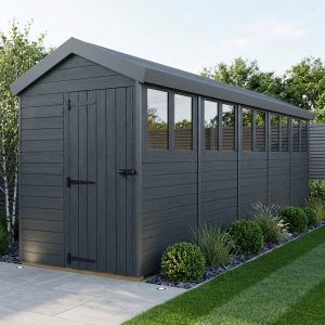 5x20 Apex Composite Shed (Single Door, With Windows)
