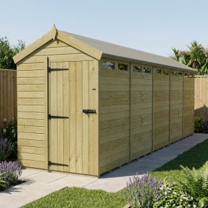 5 x 20 Apex Security Shed (Single Door)