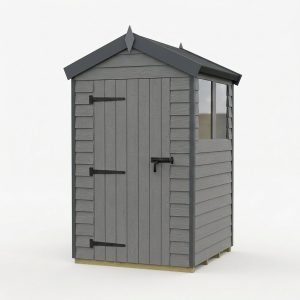 5x4 Apex Composite Shed (Single Door, With Windows)