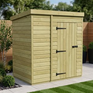 5 x 4 Pent Shed (Single Door, No Windows)
