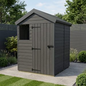 5x5 Apex Composite Shed (Single Door, With Windows)