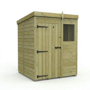 5 x 5 Pent Shed (Single Door, With Windows)