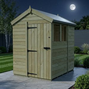 5 x 6 Apex Shed (Single Door, With Windows)