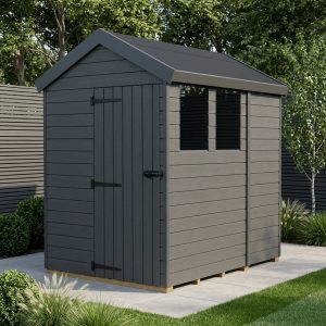 5x6 Apex Composite Shed (Single Door, With Windows)