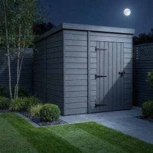 5x6 Pent Composite Shed (Single Door, No Windows)