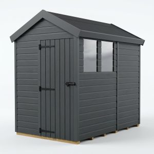 5x7 Apex Composite Shed (Single Door, With Windows)