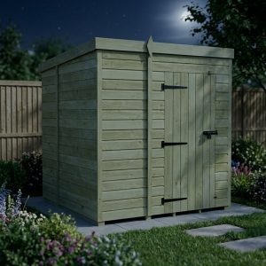 5 x 7 Pent Shed (Single Door, No Windows)
