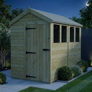 5 x 8 Apex Shed (Single Door, With Windows)