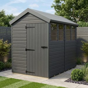 5x8 Apex Composite Shed (Single Door, With Windows)