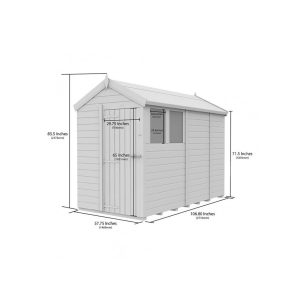 5x9 Apex Composite Shed (Single Door, No Windows)