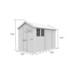 6 x 10 Apex Shed (Double Door, With Windows)