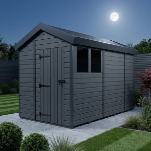 6x10 Apex Composite Shed (Single Door, With Windows)