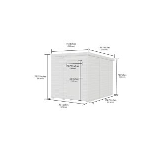 6 x 10 Pent Shed (Single Door, No Windows)