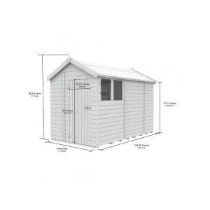 6 x 11 Apex Shed (Single Door, With Windows)