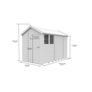 6x11 Apex Composite Shed (Single Door, No Windows)