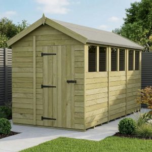 6 x 12 Apex Shed (Single Door, With Windows)