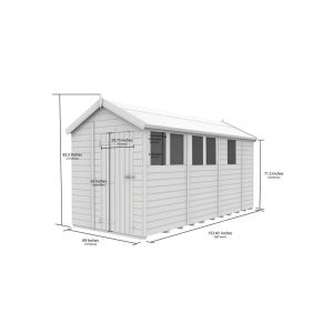 6 x 13 Apex Shed (Double Door, No Windows)