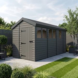 6x13 Apex Composite Shed (Single Door, With Windows)