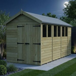 6 x 14 Apex Shed (Double Door, With Windows)