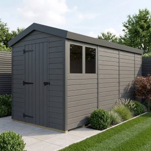 6x15 Apex Composite Shed (Single Door, With Windows)