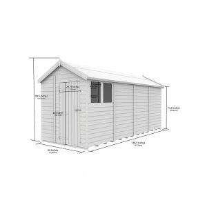 6x16 Apex Composite Shed (Single Door, No Windows)