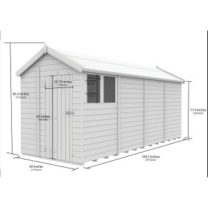 6 x 16 Apex Security Shed (Single Door)