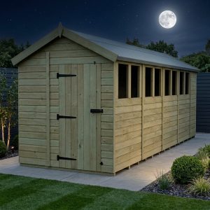 6 x 18 Apex Shed (Single Door, With Windows)