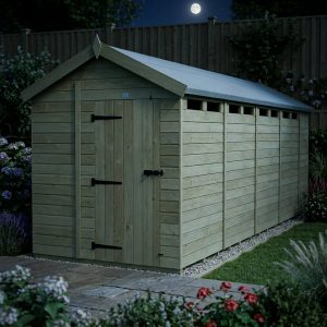 6 x 18 Apex Security Shed (Single Door)