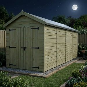 6 x 20 Apex Shed (Double Door, No Windows)