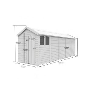 6x20 Apex Composite Shed (Single Door, With Windows)