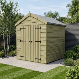 6 x 4 Apex Shed (Double Door, No Windows)