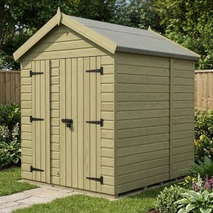 6 x 5 Apex Shed (Double Door, No Windows)
