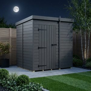 6x5 Pent Composite Shed (Single Door, No Windows)