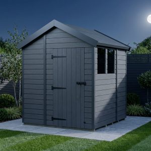 6x6 Apex Composite Shed (Single Door, With Windows)