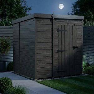 6x6 Pent Composite Shed (Single Door, No Windows)