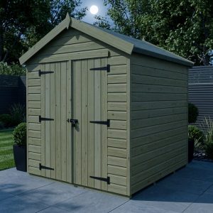 6 x 7 Apex Shed (Double Door, No Windows)