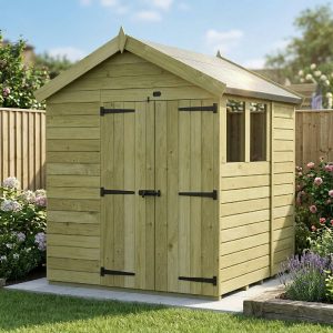 6 x 7 Apex Shed (Double Door, With Windows)