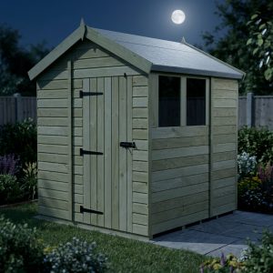 6 x 7 Apex Shed (Single Door, With Windows)