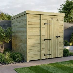6 x 7 Pent Shed (Single Door, No Windows)