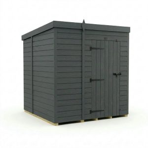 6x7 Pent Composite Shed (Single Door, No Windows)