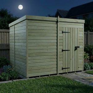 6 x 8 Pent Shed (Single Door, No Windows)