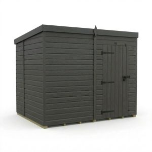 6x8 Pent Composite Shed (Single Door, No Windows)
