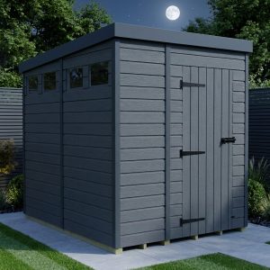 6x8 Composite Pent Security Shed