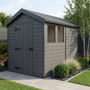 7x10 Apex Composite Shed (Single Door, With Windows)