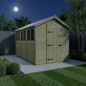 7 x 12 Apex Shed (Single Door, With Windows)